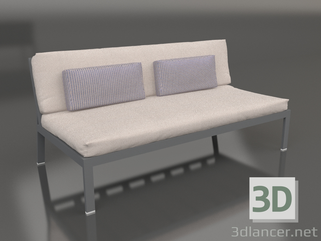 3D modeli Kanepe modülü 4. bölüm (Antrasit) - önizleme