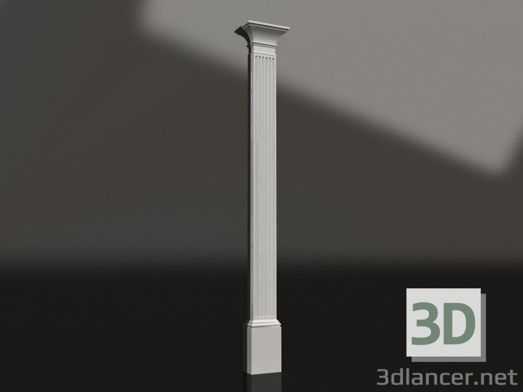 Modelo 3d Pilar de parede de gesso PS 003 (largura do tronco 200mm, H=2700mm) - preview