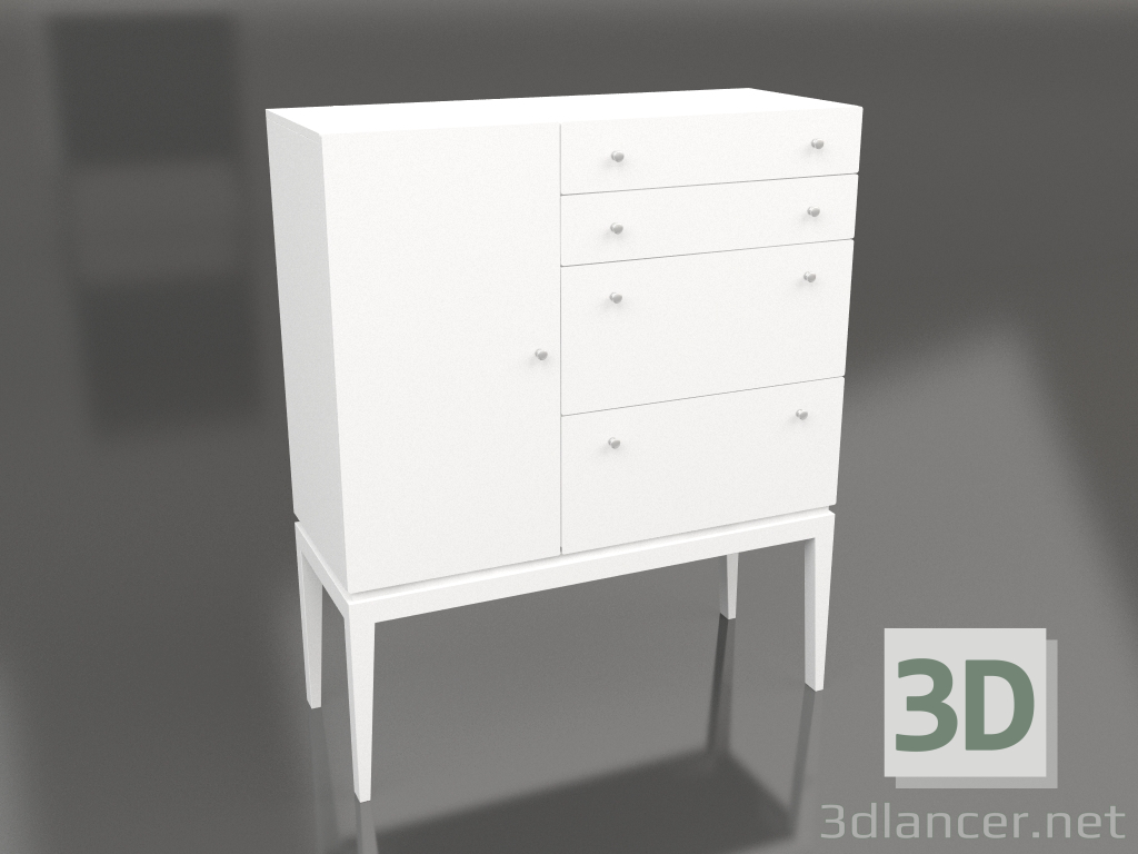 3d model Big Static chest of drawers (option 11) - preview