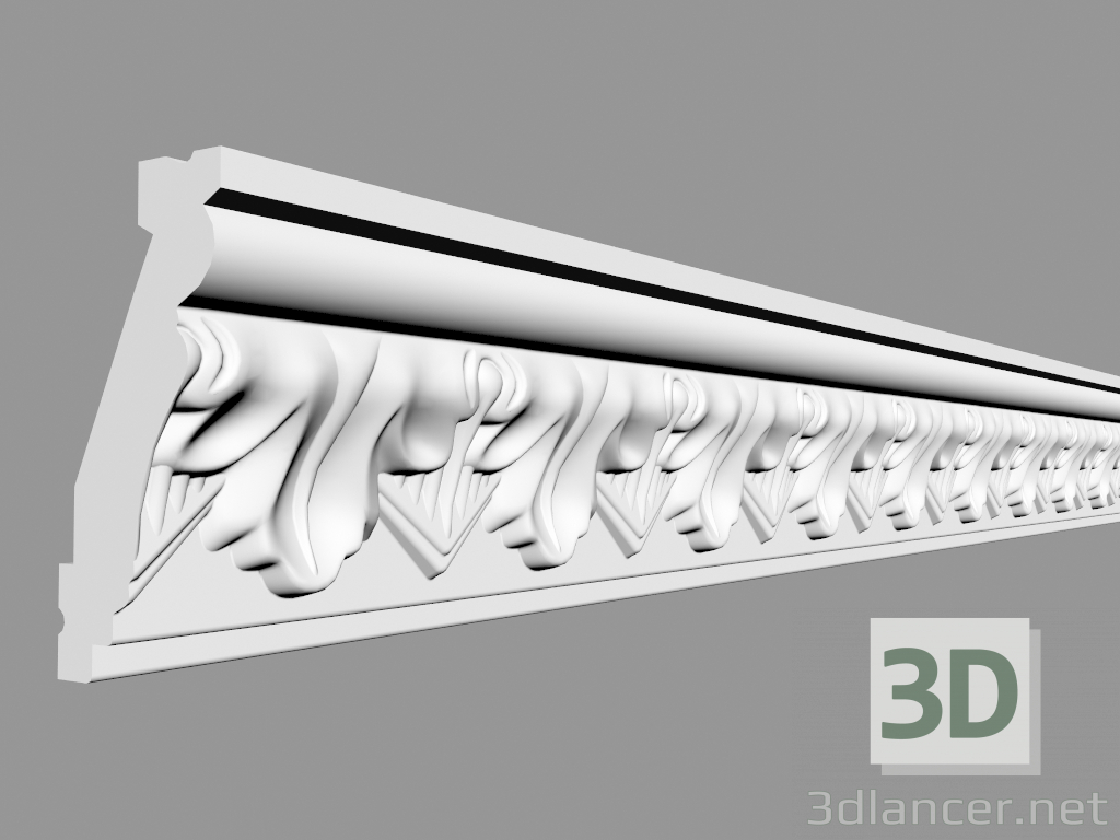 Modelo 3d Cornija C214 (200 x 6,6 x 3,1 cm) - preview