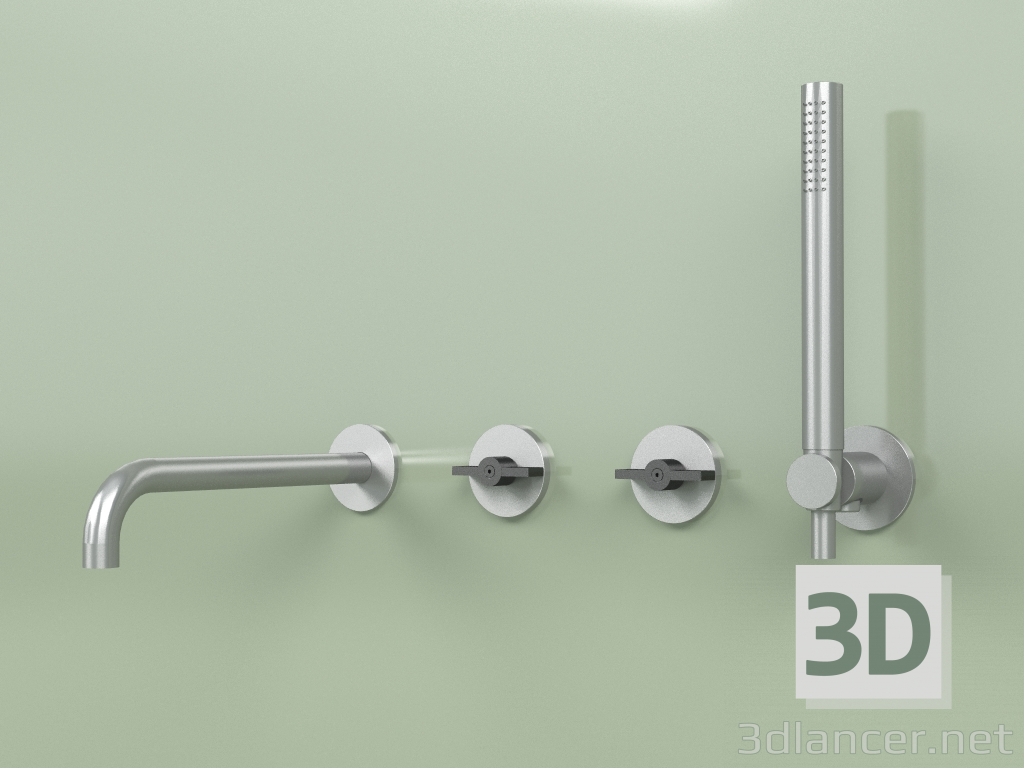 3d model Juego de 2 mezcladores de baño hidroprogresivos (19 69, AS-ON) - vista previa