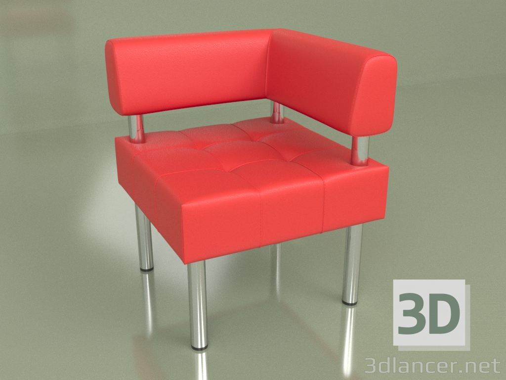 3d model Sección de esquina Business (cuero Red2) - vista previa