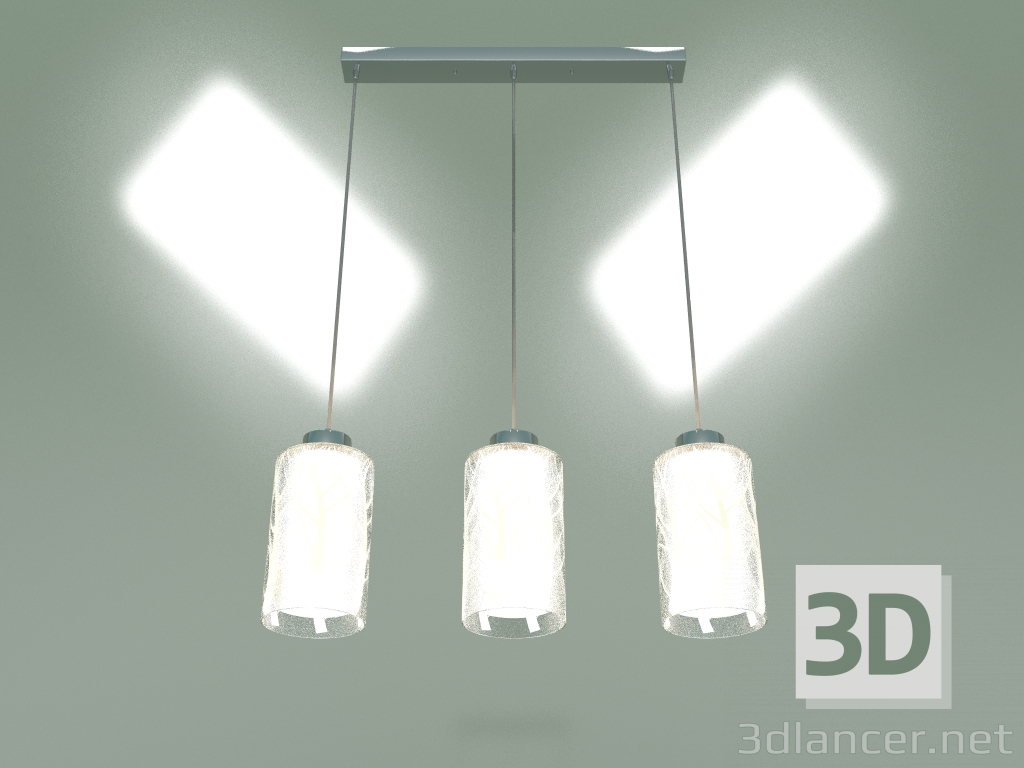 modello 3D Lampada a sospensione 50001-3 (cromo) - anteprima