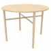 3d model Dining table (rounded end) (option 2, D=1000x750, wood white) - preview