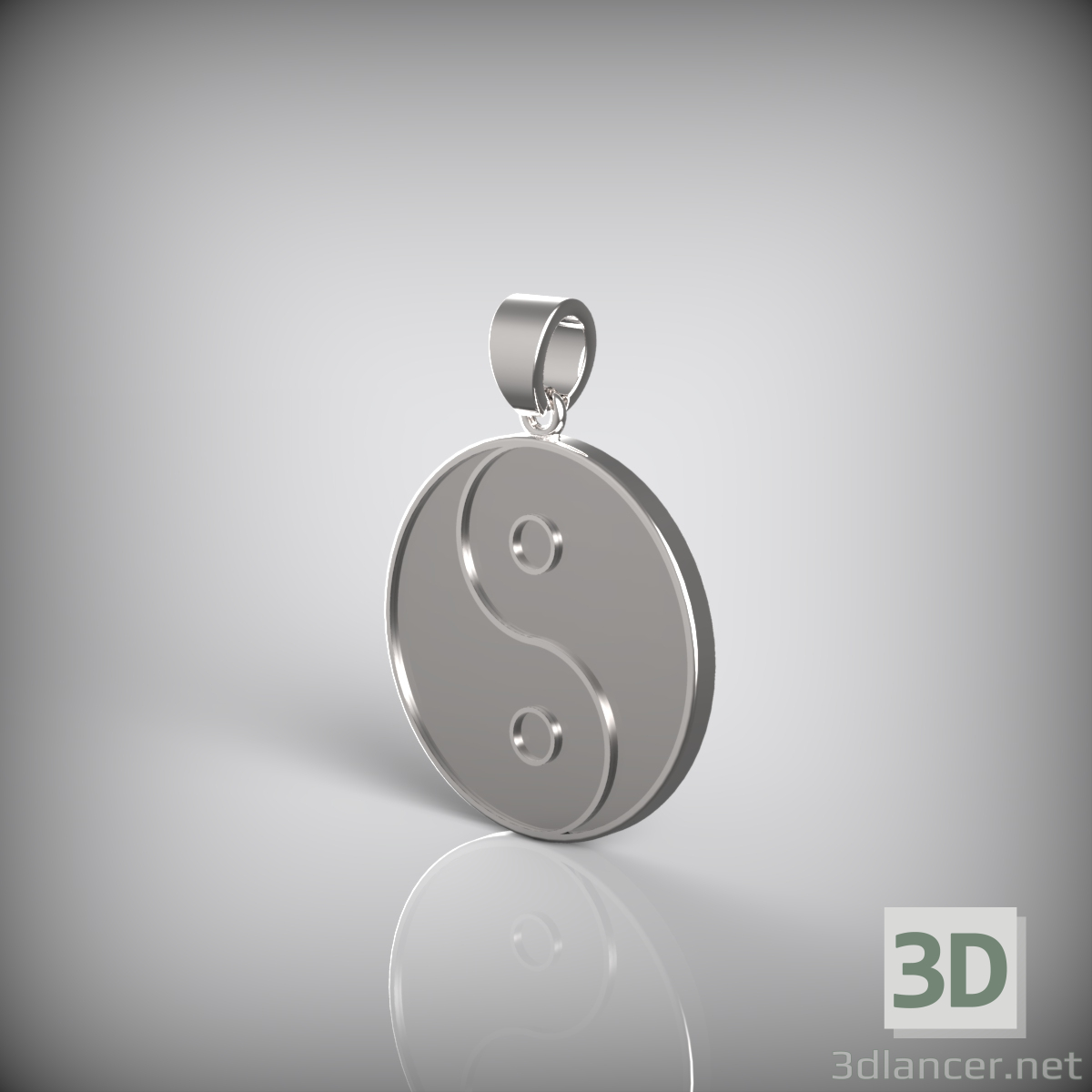 modèle 3D de Pendentif Yin et Yang acheter - rendu