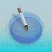 3d model Ashtray with cigarette - preview