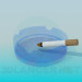 3d model Ashtray with cigarette - preview