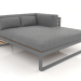 3d model XL modular sofa, section 2 right, artificial wood (Anthracite) - preview