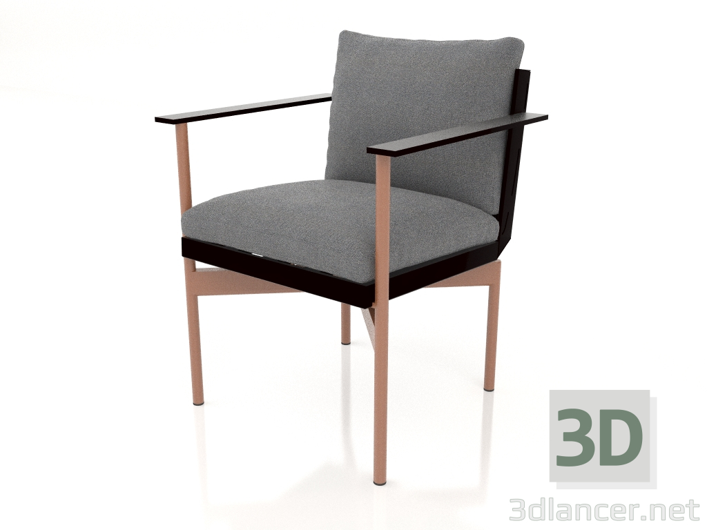 modèle 3D Chaise de salle à manger (Noir) - preview