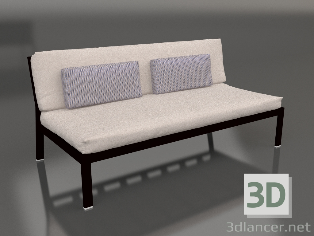 3d model Módulo sofá, sección 4 (Negro) - vista previa