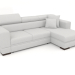 3D Modell Fabio Sofa mit Ottomane (Aura 01) - Vorschau