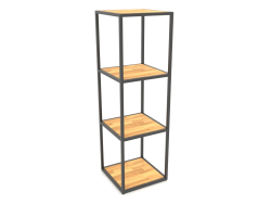 Etagère carrée (BOIS, 40x40x128, 4 étagères)