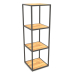 3d model Square rack (WOOD, 40x40x128, 4 shelves) - preview