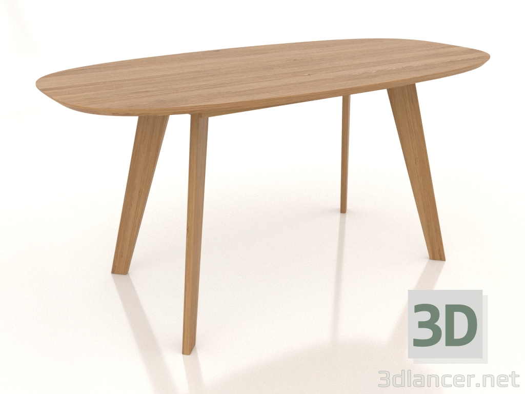 3D modeli Yemek masası 1600x800 mm (doğal meşe) - önizleme