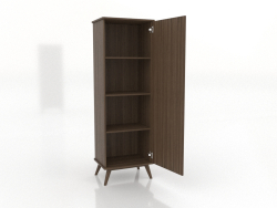 Schrank 3 600x450x1800 mm, Option 2 (offen, Esche Nussbaum hell)