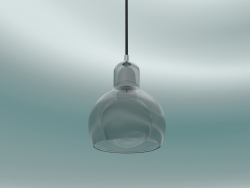 Lampada a sospensione Mega Bulb (SR2, Ø18cm, 23cm, vetro argento con cavo nero)