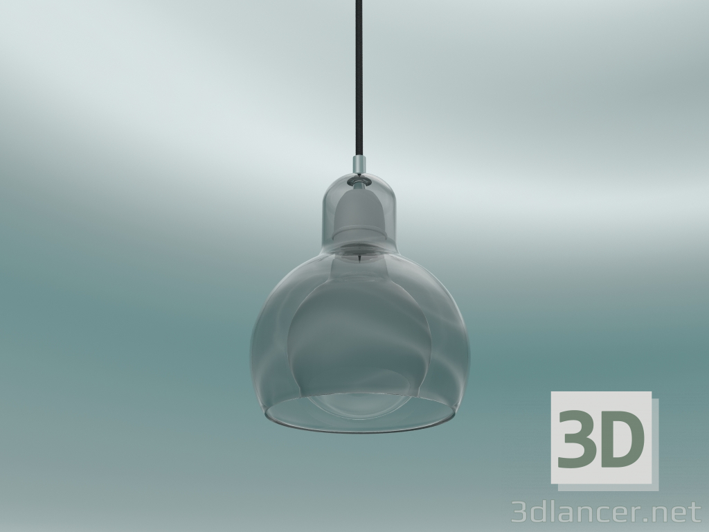 modèle 3D Lampe à suspension Mega Bulb (SR2, Ø18cm, 23cm, verre argenté avec cordon noir) - preview