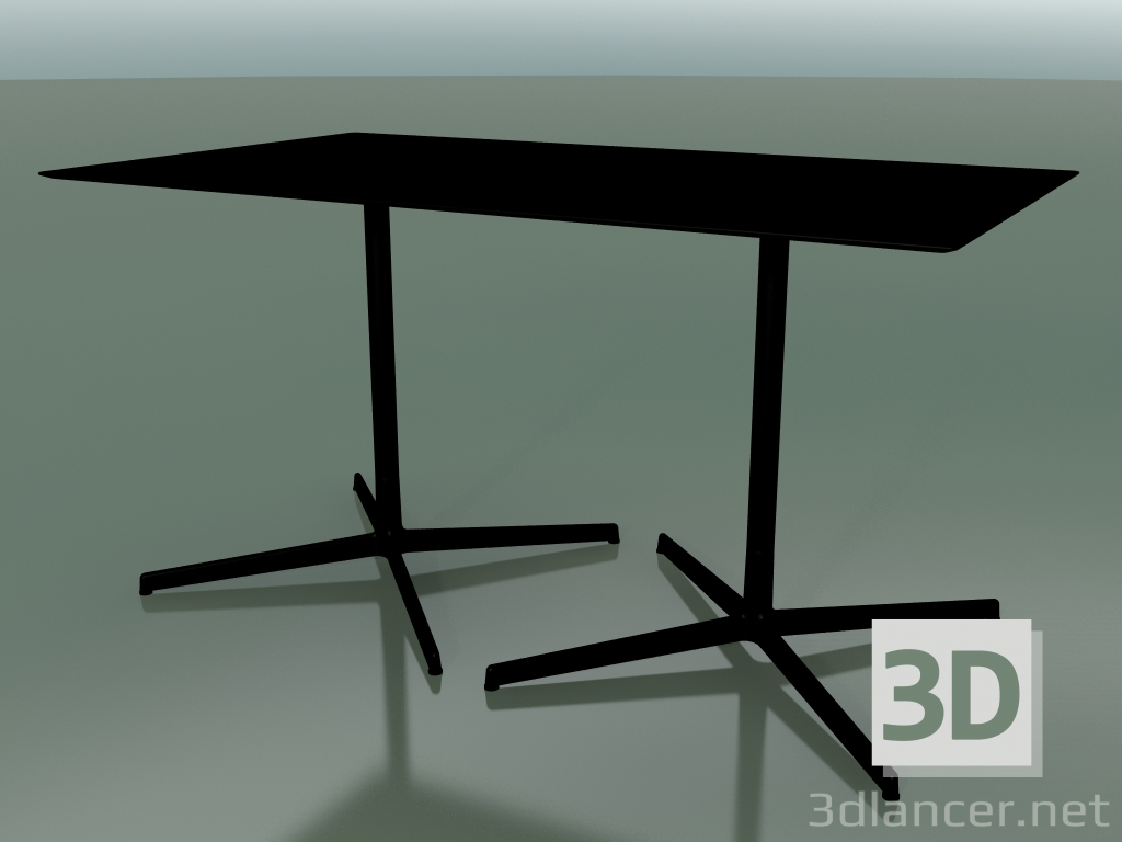 3d model Mesa rectangular con una base doble 5545 (H 72.5 - 79x139 cm, negro, V39) - vista previa