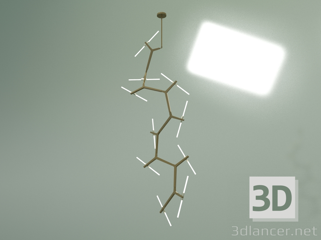 Modelo 3d Candeeiro suspenso Agnes 20 luzes (bronze) - preview