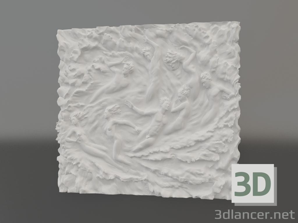 3d model Abogado del diablo en bajorrelieve - vista previa