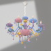 Modelo 3d Lustre Astrid multicolorido (074175-8) - preview