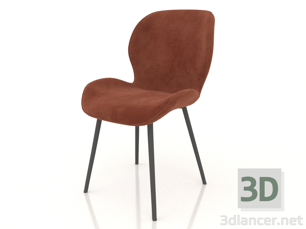 modèle 3D Chaise Frank (marron-noir) - preview