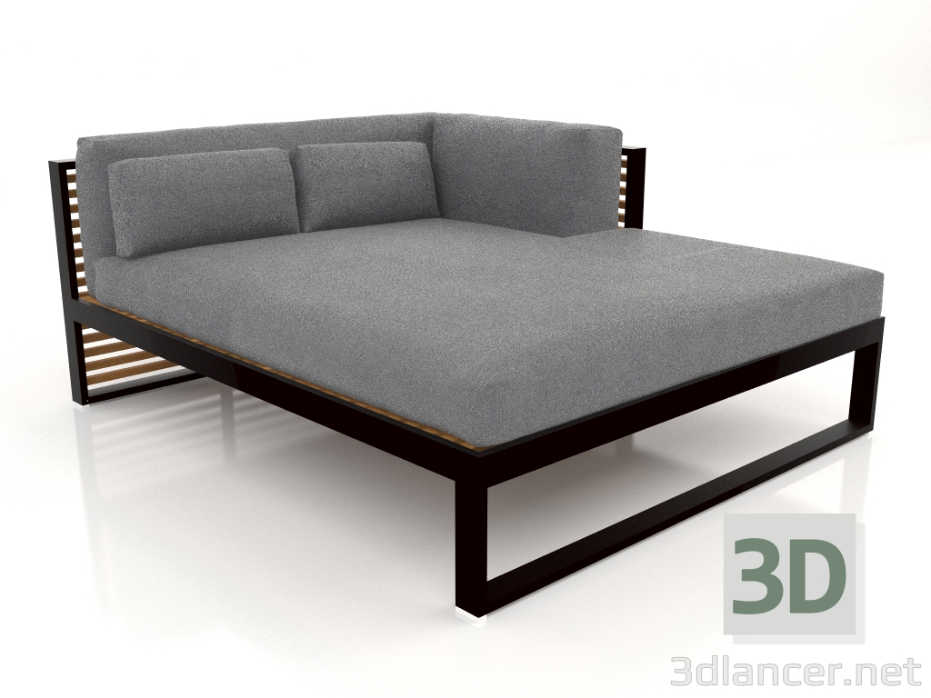 3d model Sofá modular XL, sección 2 derecha, madera artificial (Negro) - vista previa