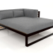 3d model XL modular sofa, section 2 right, artificial wood (Black) - preview