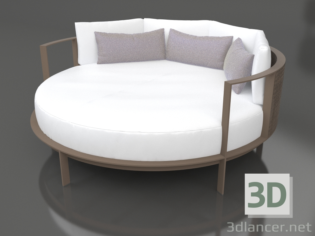 3d model Cama redonda para relax (Bronce) - vista previa