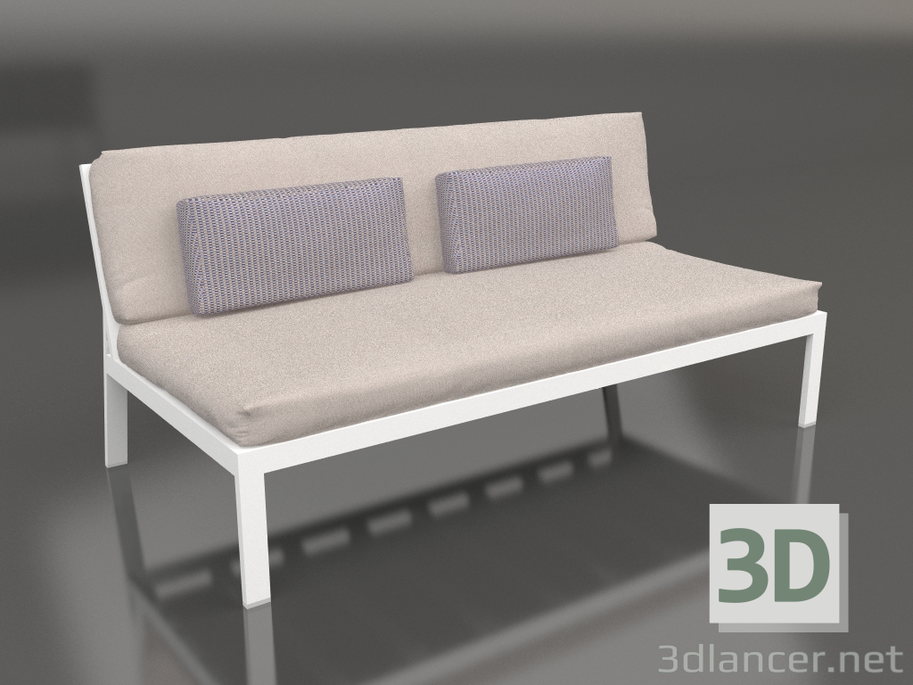 3d model Módulo sofá, sección 4 (Blanco) - vista previa