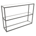 modello 3D Console rack rettangolare (VETRO, 120x30x86, 3 ripiani) - anteprima