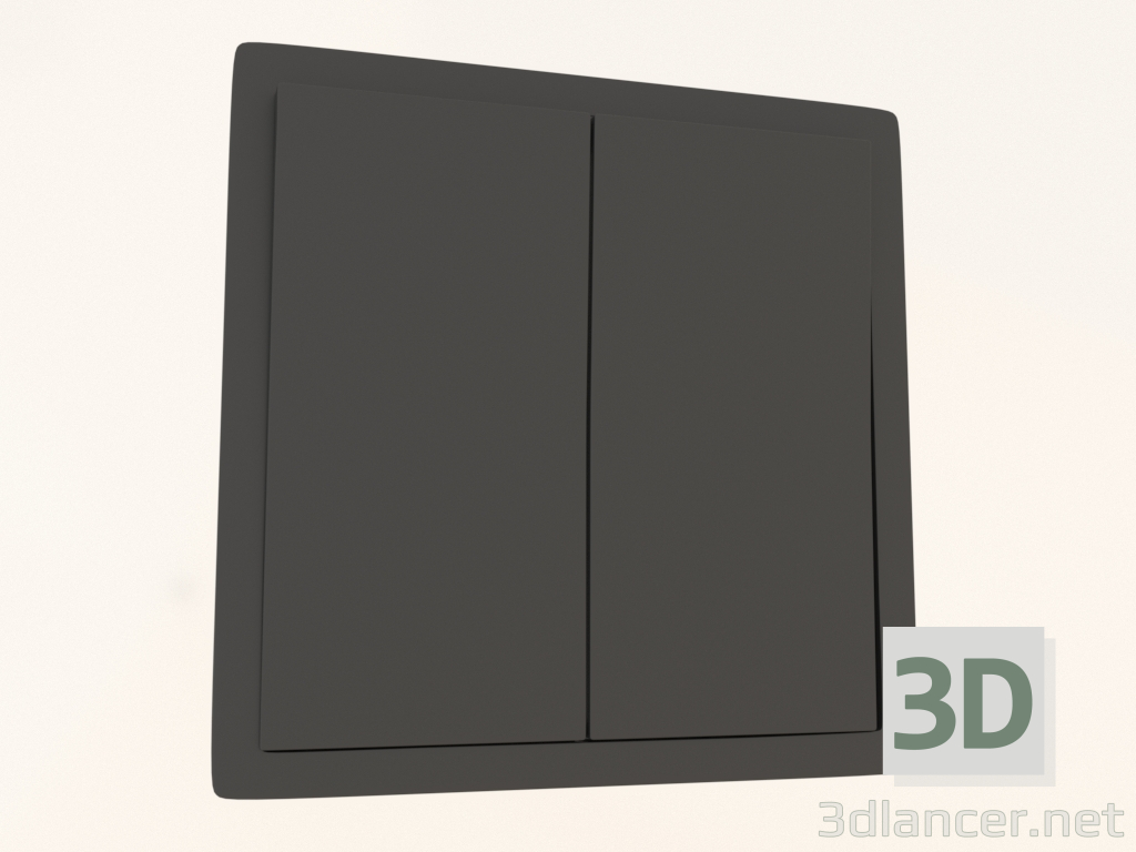 3D Modell 2-Tasten-Schalter (10 A, 250 V, schwarz, DA29528) R98 - Vorschau