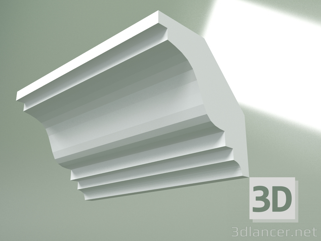 modello 3D Cornicione in gesso (zoccolo a soffitto) KT309 - anteprima