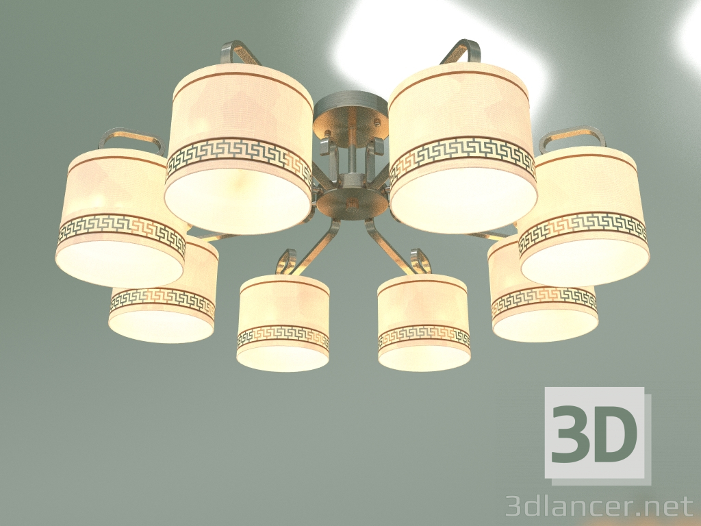 3d model Hanging chandelier 60086-8 (antique bronze) - preview