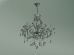 Pendant chandelier 3426-6 (black pearl-smoky crystal Strotskis)