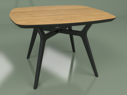 Mesa de jantar Lars Oak (preta, 1100x1100)