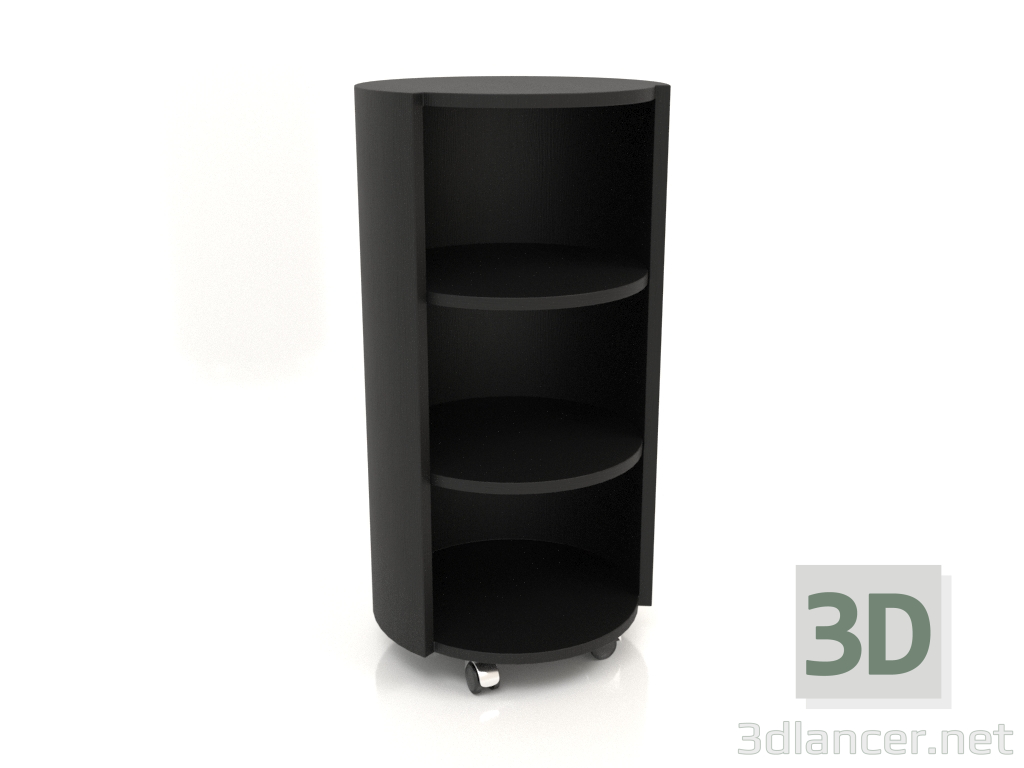 3d модель Стеллаж на колесиках TM 09 (D=503х981, wood black) – превью