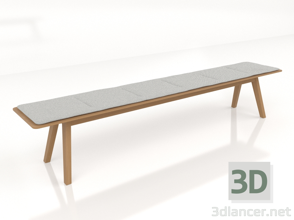 3D Modell Bank mit Kissen 240 - Vorschau