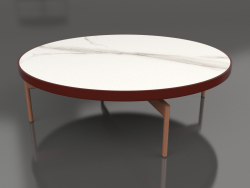 Table basse ronde Ø120 (Rouge vin, DEKTON Aura)