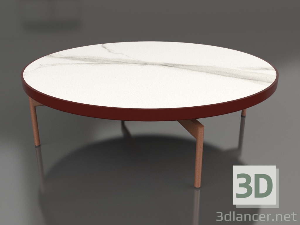 3d модель Стіл журнальний круглий Ø120 (Wine red, DEKTON Aura) – превью