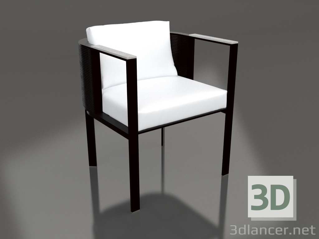 modèle 3D Chaise de salle à manger (Noir) - preview