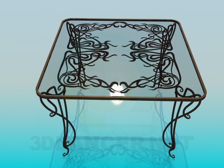 3d model Glass table - preview