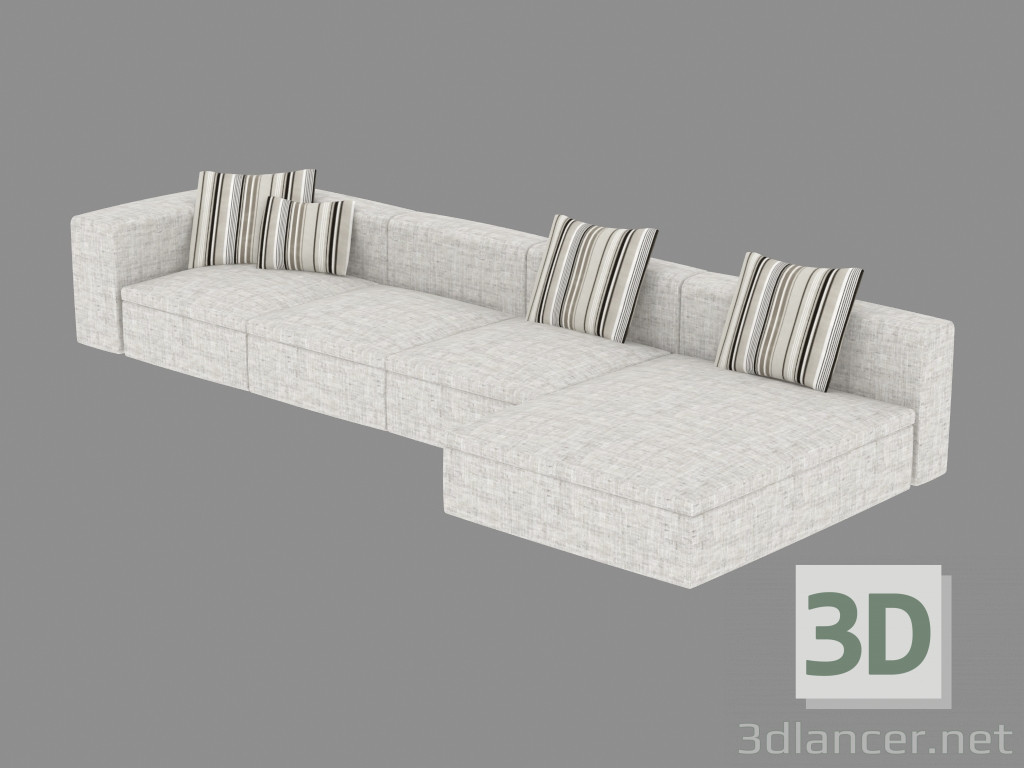 3d model Sofa, modular, angular - preview