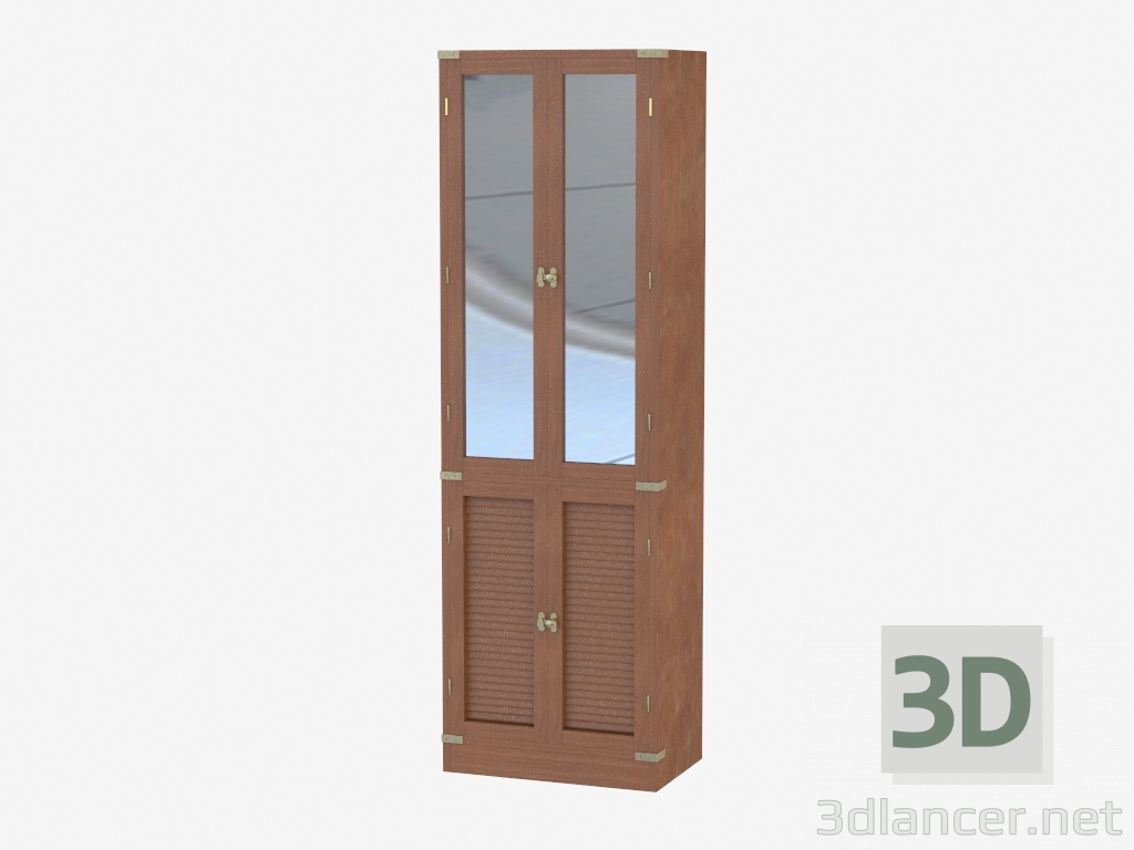 3D Modell Schrank mit Glastüren - Vorschau