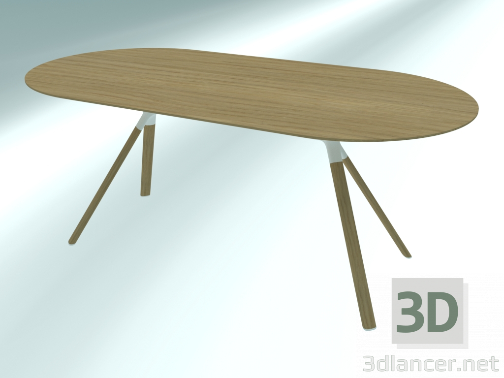 Modelo 3d FORK de mesa oval (P127 180X90) - preview