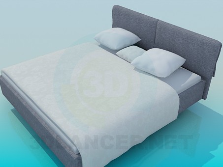 3D Modell Doppelbett - Vorschau