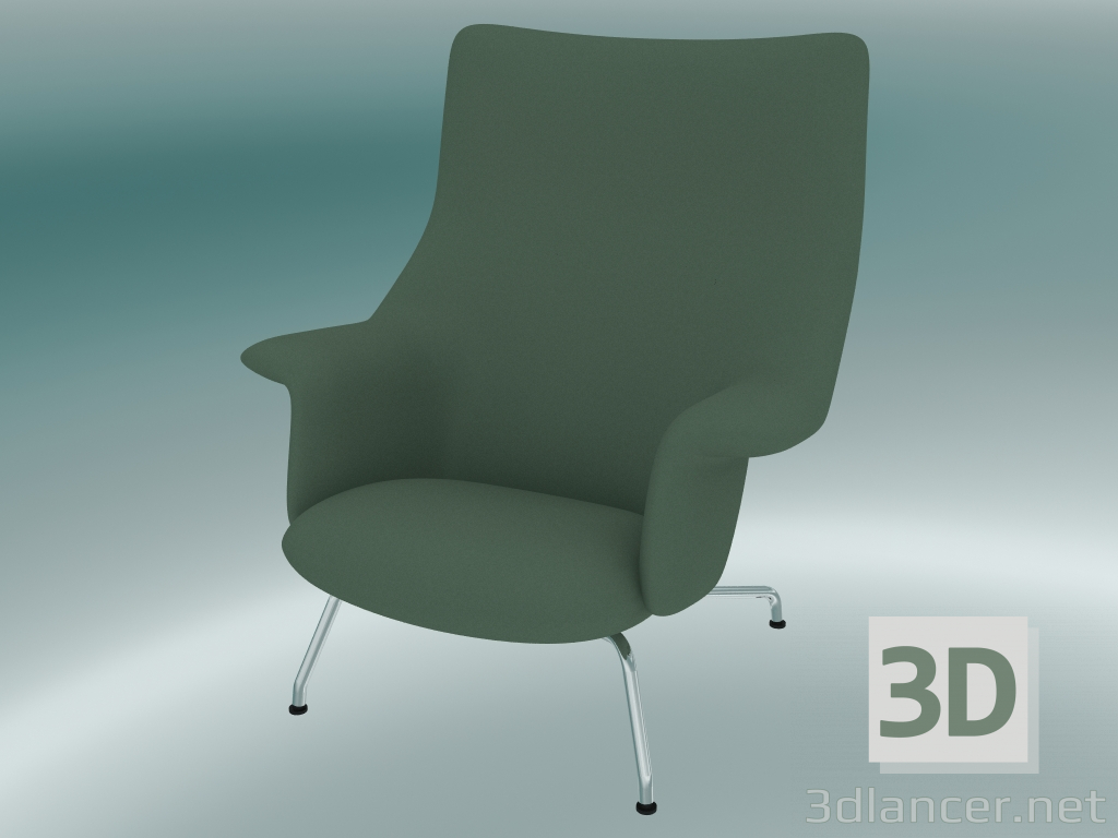 modello 3D Doze lounge chair (Forest Nap 952, Chrome) - anteprima