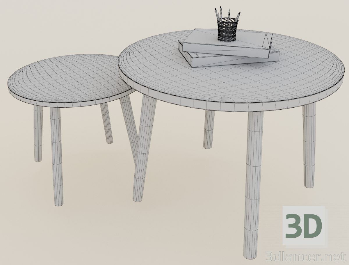 modèle 3D de Meuble TV et tables acheter - rendu