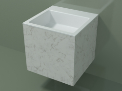 Lavabo suspendu (02R123302, Carrara M01, L 48, P 48, H 48 cm)