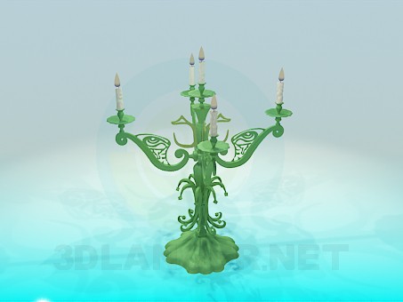 3d model Candlestick for 5 candles - preview